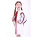 Embroidered dress for girl "Thought" White+Red
